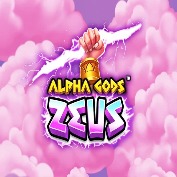 Alpha Gods Zeus slot logo by PearFiction Studios at Baloo Casino