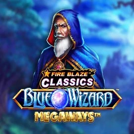 Fire Blaze Blue Wizard Megaways slot icon by Rarestone Gaming, available at Baloo Casino