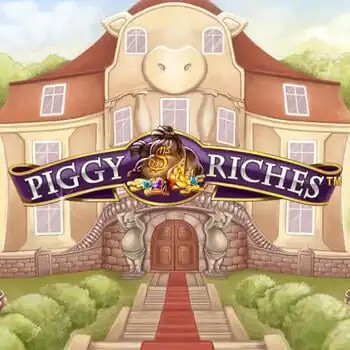 Piggy Riches slot logo by NetEnt at Baloo Casino
